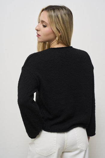 Maglia donna girocollo nera - 4