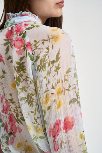 Blusa donna fantasia a fiori - 4