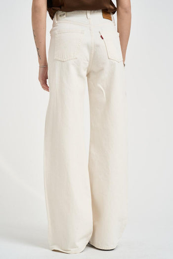 Jeans donna Ribcage in denim bianco - 3
