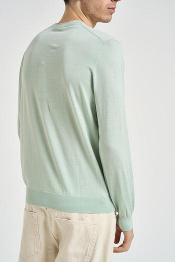 Maglia uomo girocollo verde acqua - 5
