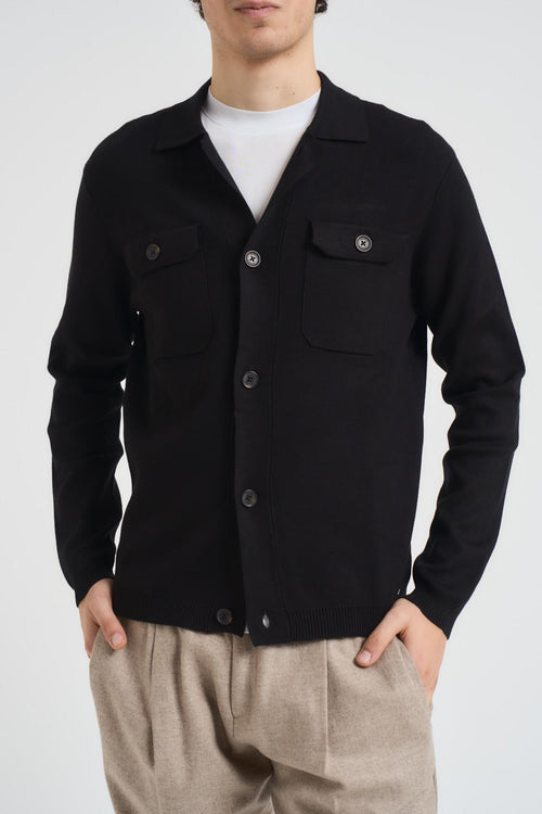 Giacca camicia uomo nero - 2