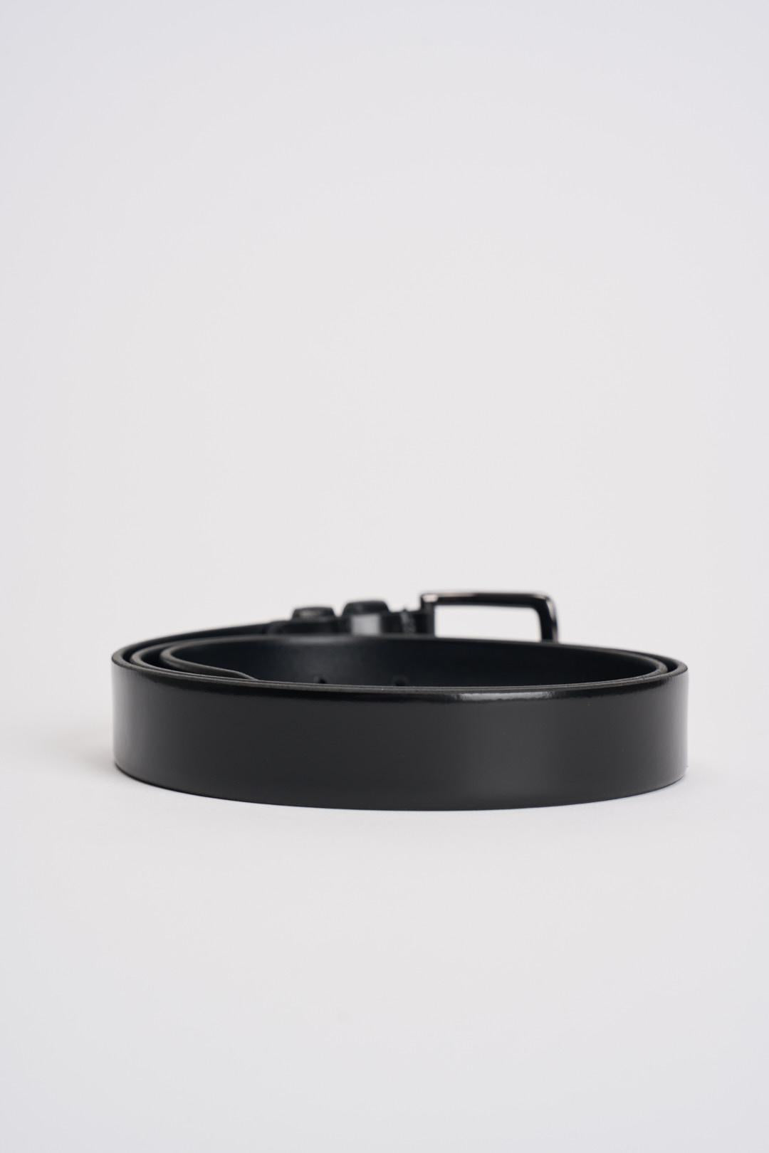 Cintura uomo in pelle nera V004 NERO OUTFIT 