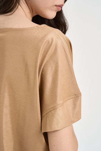 T-shirt donna cammello - 4