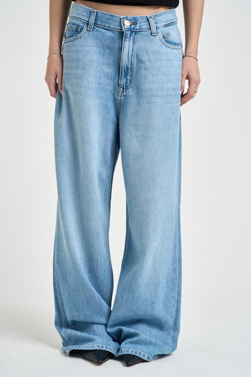Jeans donna wide leg denim chiaro