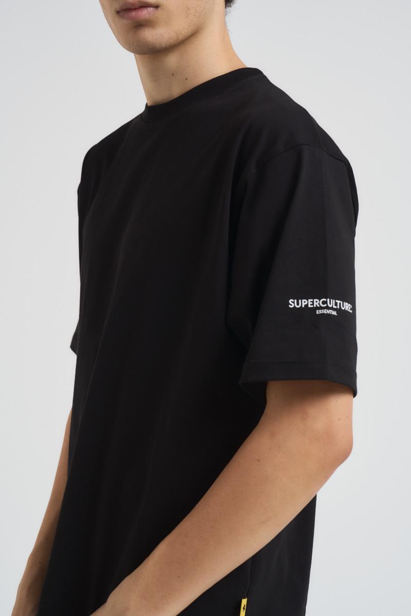 T-shirt uomo girocollo nera JAY NERO SUPERCULTURE* 