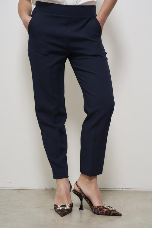 Women's blue cigarette trousers