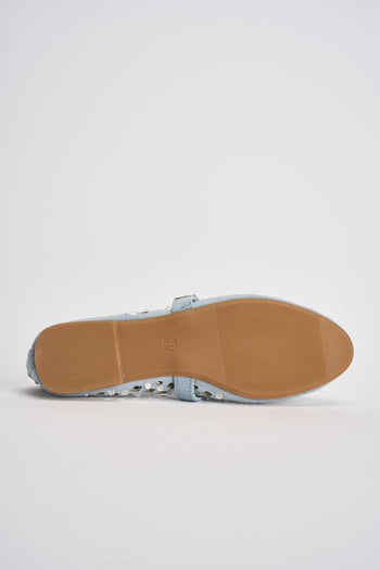Ballerina donna con strass azzurra - 9
