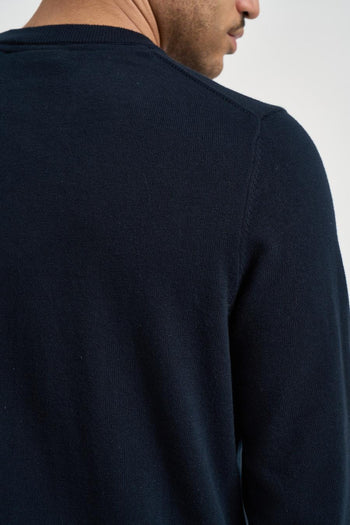 Maglia uomo girocollo blu - 4