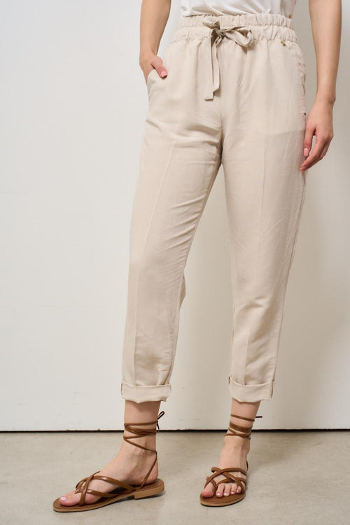Pantalone donna regular panna - 2