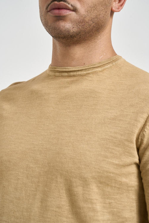 Maglia uomo girocollo cammello - 2