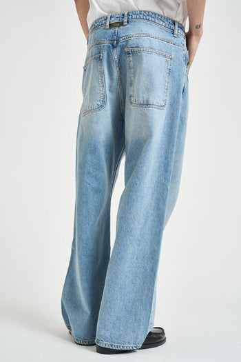 Jeans uomo wide fit in denim chiaro - 3