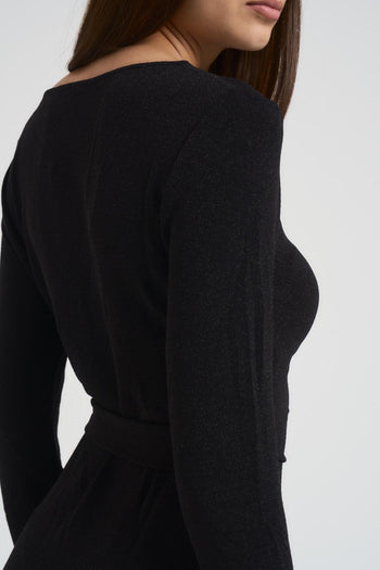 Abito donna aderente nero - 5