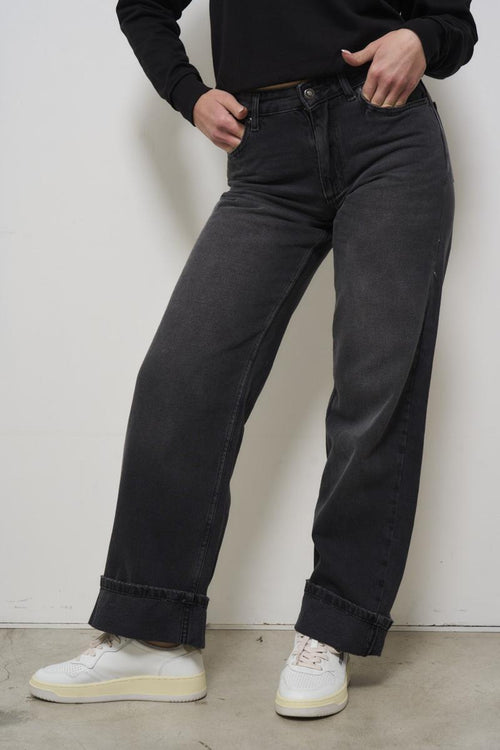 Regular fit women's jeans in gray denim - 2