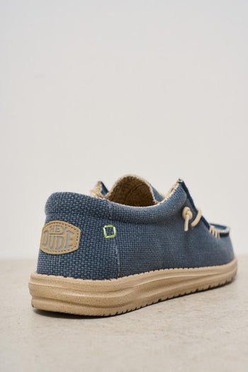 Scarpa da barca uomo Wally blu - 5