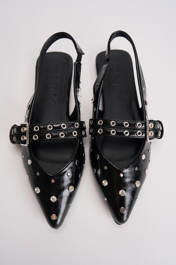 Slingback donna nere con borchie - 6