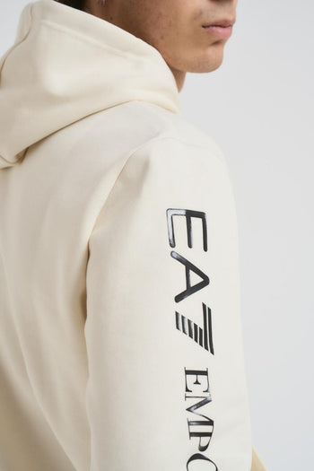 Felpa uomo con cappuccio panna - 4