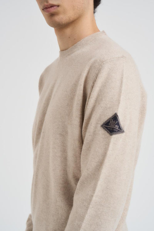 Maglia uomo girocollo beige - 2