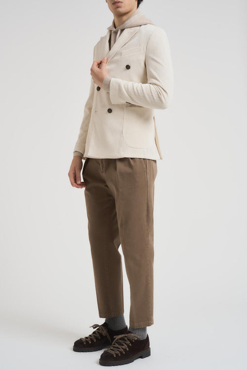 Giacca uomo doppiopetto panna