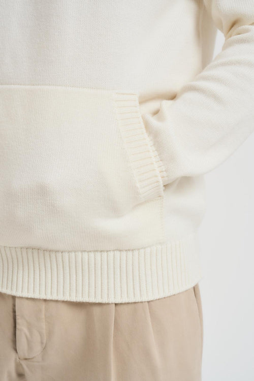 Felpa uomo in maglia panna - 2