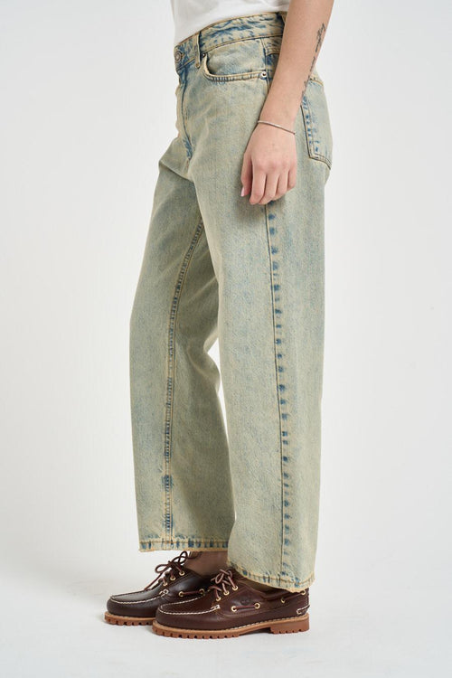Jeans donna effetto vintage in denim - 2