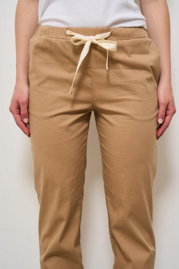 Pantalone donna regular cammello - 7