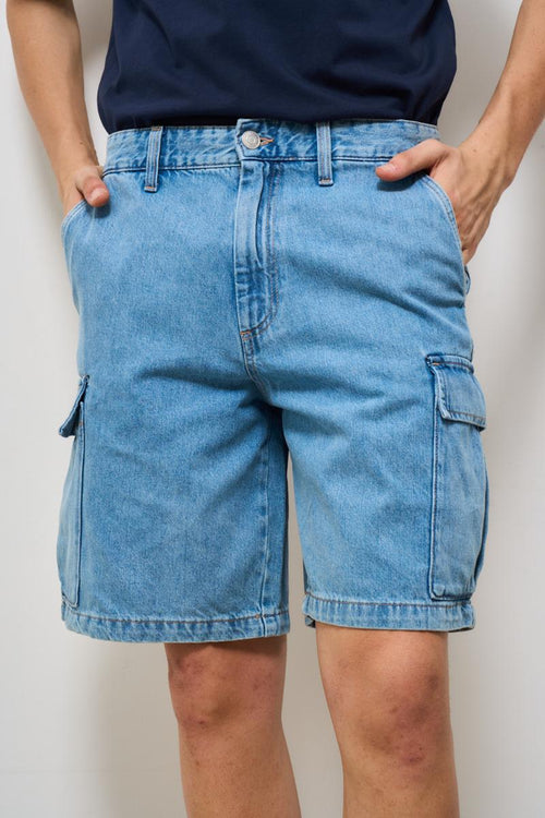 Bermuda uomo cargo in denim