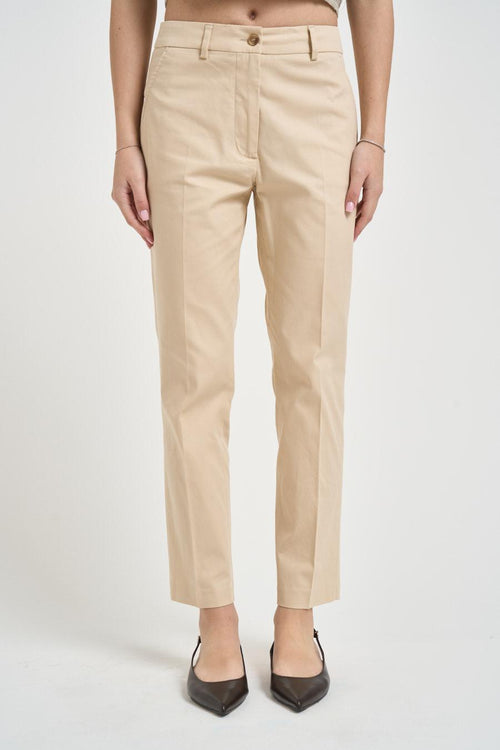 Pantalone donna skinny beige