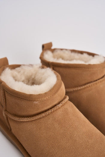 Stivaletto mini scamosciato donna cammello - 5