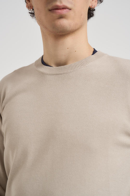 Maglia uomo girocollo beige - 2