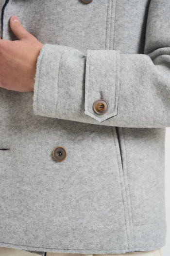 Cappotto uomo corto grigio chiaro - 3