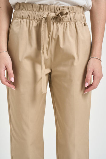 Pantalone donna cropped beige - 6