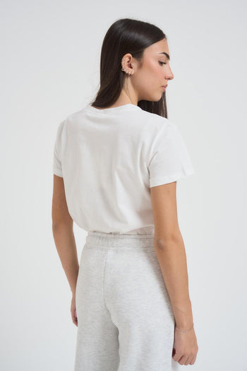 T-shirt donna girocollo bianca - 3