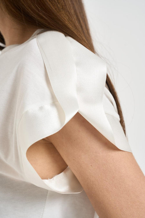 T-shirt donna girocollo bianca - 2