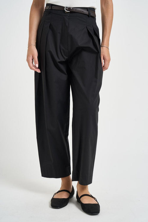 Pantalone donna barrel fit nero - 1