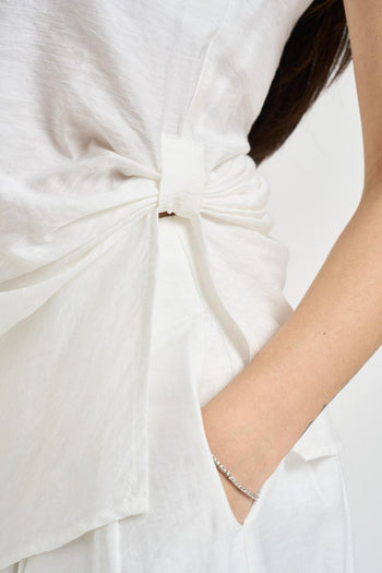 Top donna con nodo bianco - 3