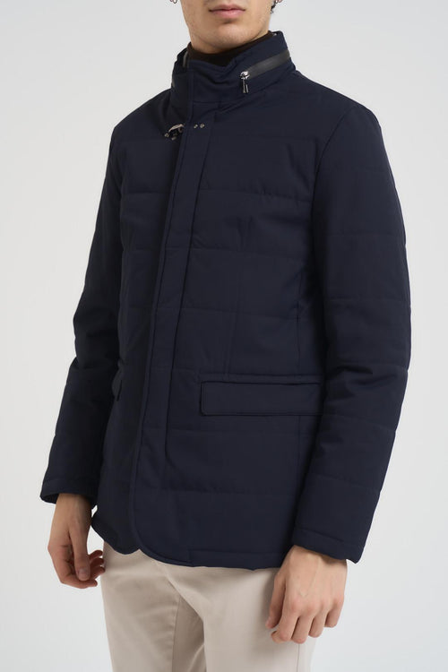 Giubbotto trench uomo blu notte