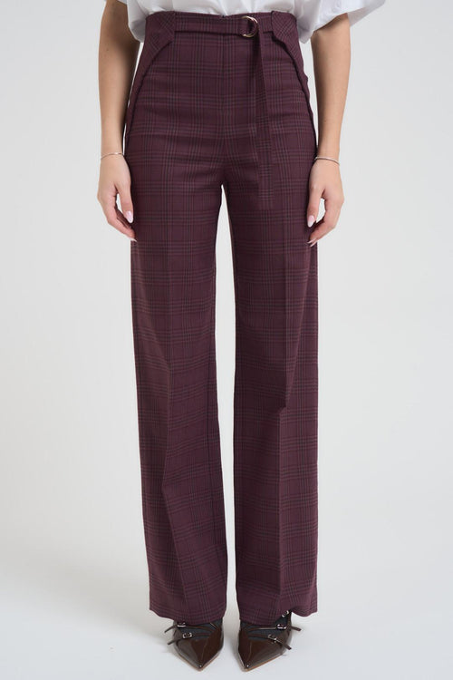 Pantalone donna dritto bordeaux