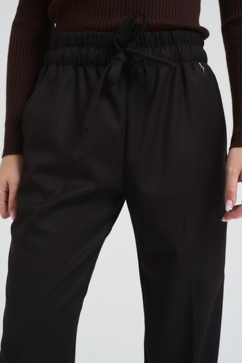 Pantalone donna dritto nero - 3
