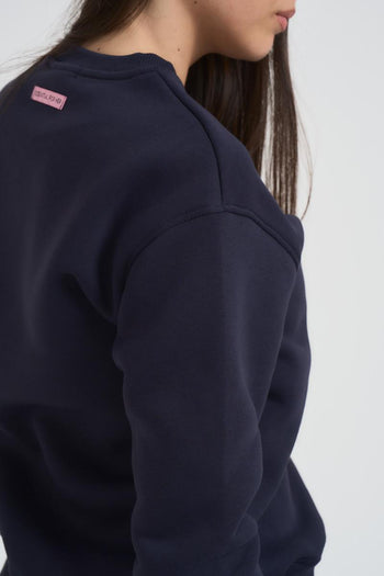 Felpa donna girocollo blu - 7
