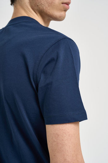 T-shirt uomo girocollo blu - 5