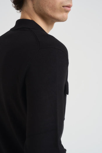 Giacca camicia uomo nero - 5