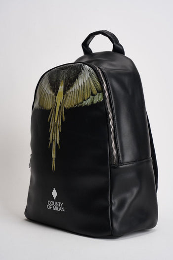 Zaino uomo nero con stampa - 3