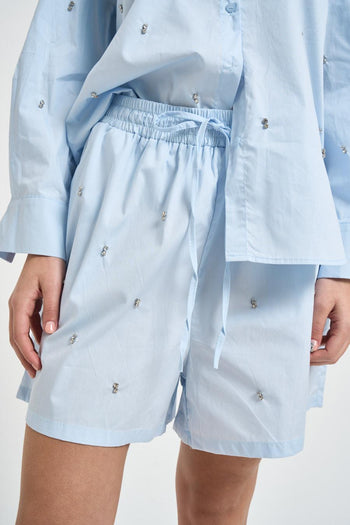 Completo donna con strass celeste - 3