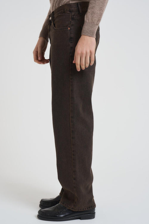 Jeans uomo relaxed fit marrone - 2