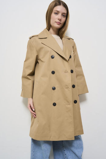 Trench donna midi beige - 3