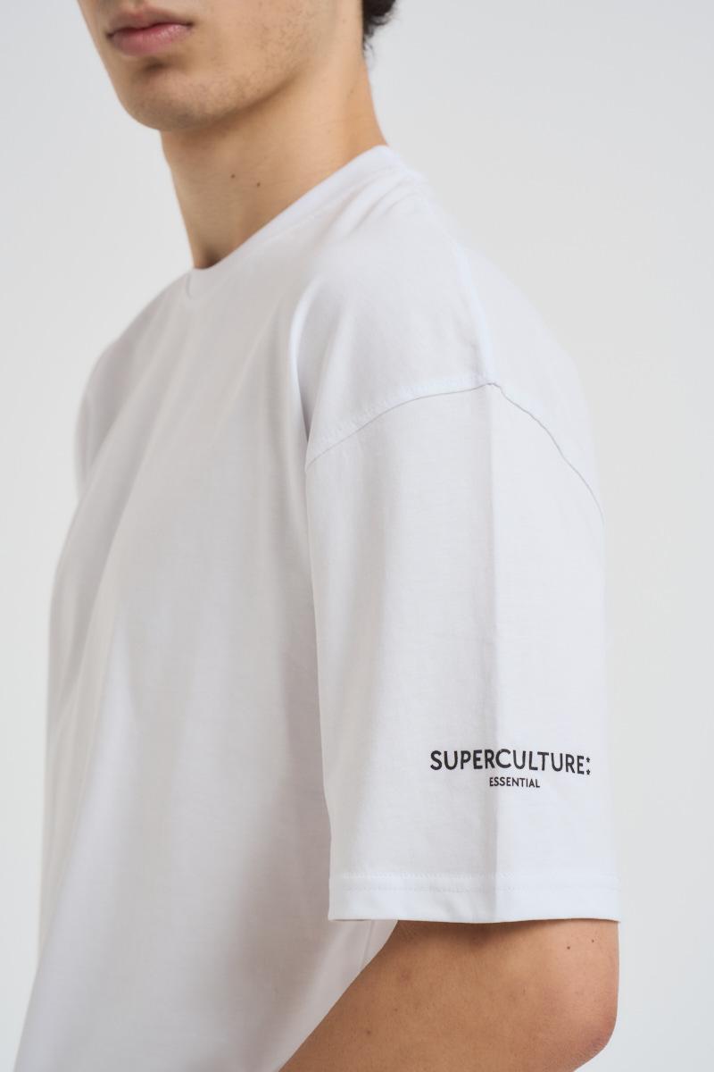 T-shirt uomo girocollo bianca MUST BIANCO SUPERCULTURE* 