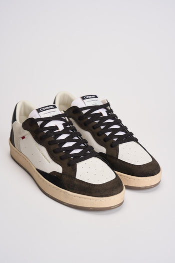 Sneakers uomo bianca e suede testa di moro - 3