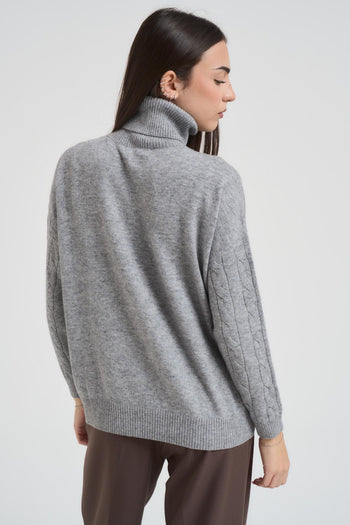 Maglione a trecce in misto cashmere - 4