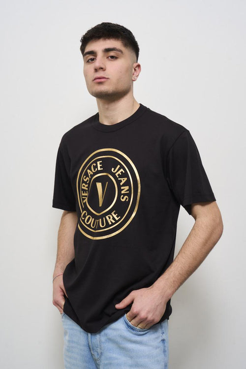 T-shirt uomo girocollo nera - 1