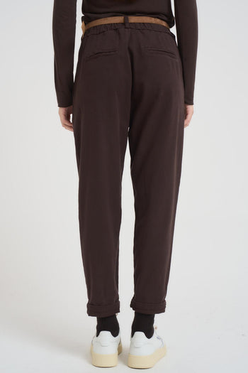 Pantalone donna regular marrone - 3